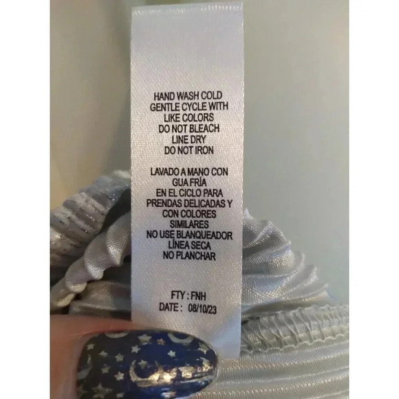 Jolie And Joy Top Silver Metalic Thread Elastic Waist Sz 2X - Picture 10 of 10